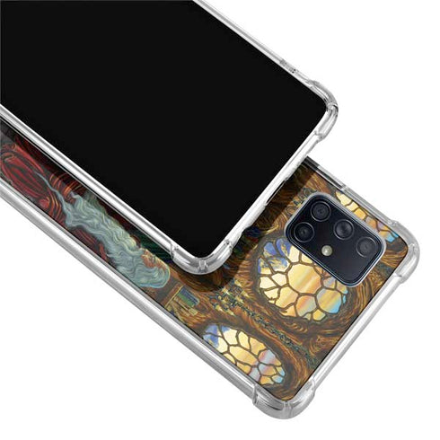 Ed Beard Jr. Dragon and Wizard Playing Chess Galaxy A51 5G Clear Case