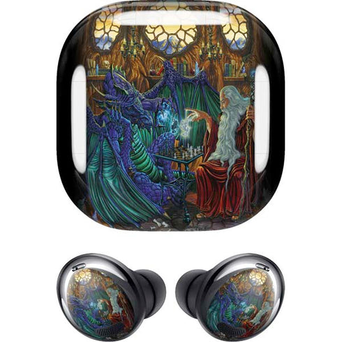 Ed Beard Jr. Dragon and Wizard Playing Chess Galaxy Buds Pro Skin