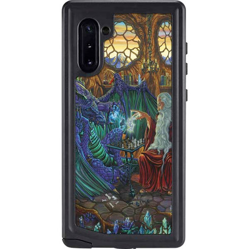Ed Beard Jr. Dragon and Wizard Playing Chess Galaxy Note 10 Waterproof Case