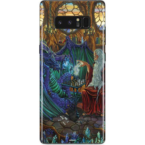 Ed Beard Jr. Dragon and Wizard Playing Chess Galaxy Note 8 Skin