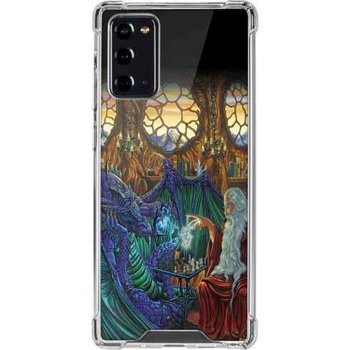 Ed Beard Jr. Dragon and Wizard Playing Chess Galaxy Note20 5G Clear Case