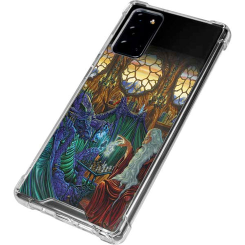 Ed Beard Jr. Dragon and Wizard Playing Chess Galaxy Note20 5G Clear Case