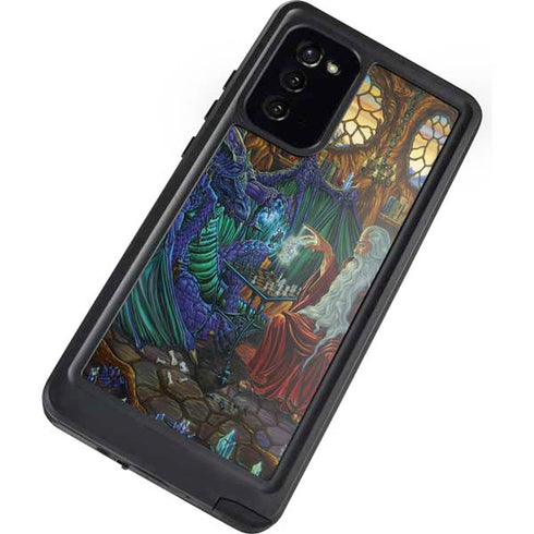 Ed Beard Jr. Dragon and Wizard Playing Chess Galaxy Note20 5G Waterproof Case