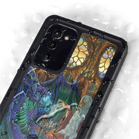 Ed Beard Jr. Dragon and Wizard Playing Chess Galaxy Note20 5G Waterproof Case