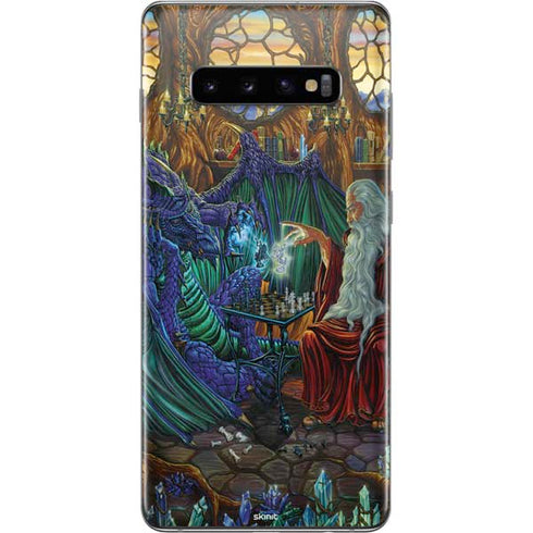 Ed Beard Jr. Dragon and Wizard Playing Chess Galaxy S10 Plus Skin