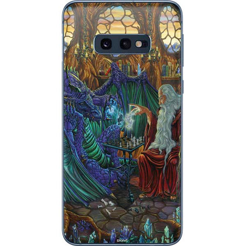 Ed Beard Jr. Dragon and Wizard Playing Chess Galaxy S10e Skin