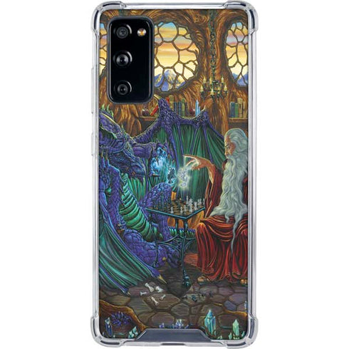 Ed Beard Jr. Dragon and Wizard Playing Chess Galaxy S20 FE Clear Case