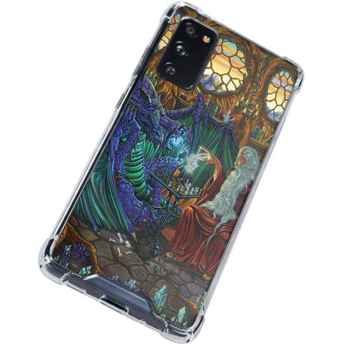 Ed Beard Jr. Dragon and Wizard Playing Chess Galaxy S20 FE Clear Case