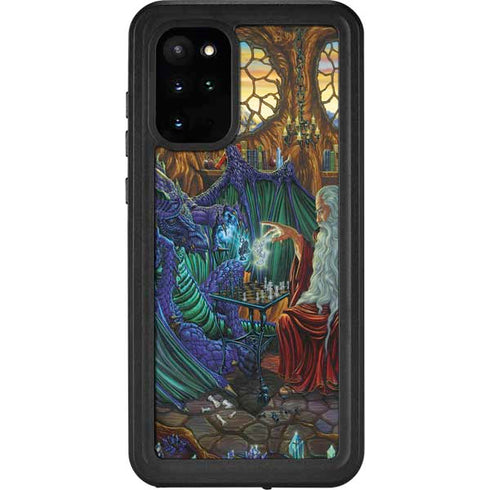 Ed Beard Jr. Dragon and Wizard Playing Chess Galaxy S20 Plus Waterproof Case