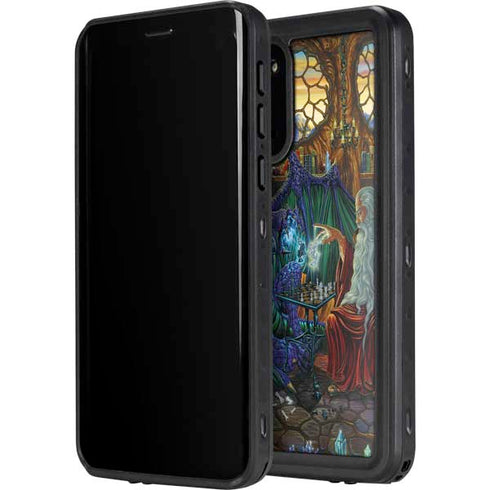 Ed Beard Jr. Dragon and Wizard Playing Chess Galaxy S20 Plus Waterproof Case