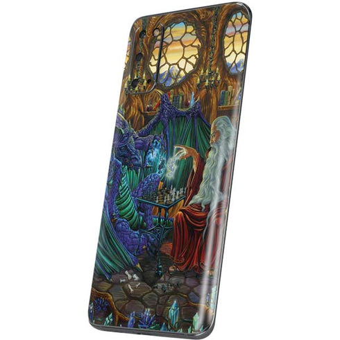 Ed Beard Jr. Dragon and Wizard Playing Chess Galaxy S20 Skin