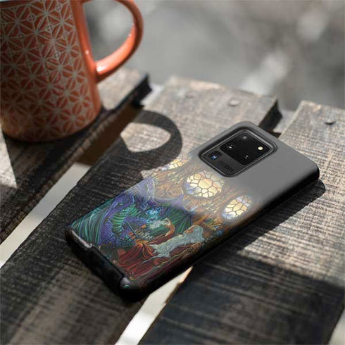 Ed Beard Jr. Dragon and Wizard Playing Chess Galaxy S20 Ultra 5G Pro Case
