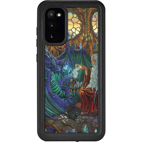 Ed Beard Jr. Dragon and Wizard Playing Chess Galaxy S20 Waterproof Case