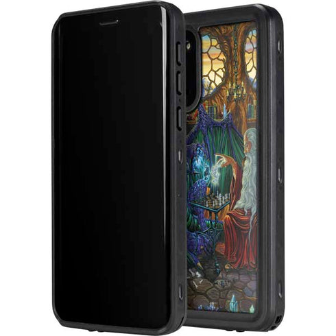 Ed Beard Jr. Dragon and Wizard Playing Chess Galaxy S20 Waterproof Case