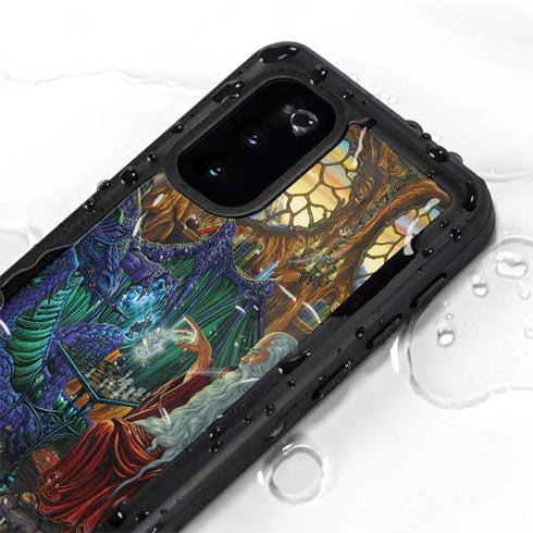 Ed Beard Jr. Dragon and Wizard Playing Chess Galaxy S20 Waterproof Case