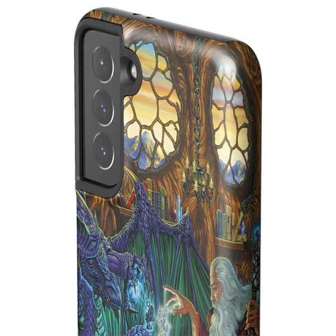 Ed Beard Jr. Dragon and Wizard Playing Chess Galaxy S21 5G Pro Case