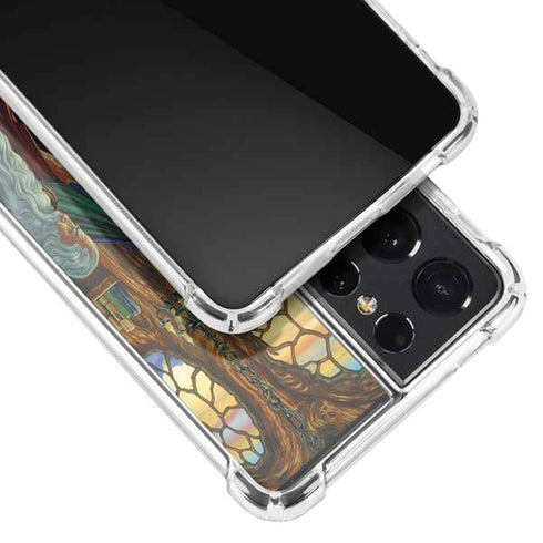 Ed Beard Jr. Dragon and Wizard Playing Chess Galaxy S21 Ultra 5G Clear Case