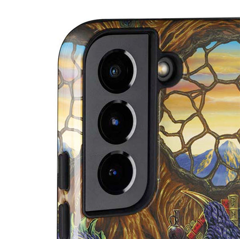 Ed Beard Jr. Dragon and Wizard Playing Chess Galaxy S22 Plus Pro Case