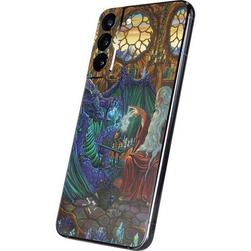 Ed Beard Jr. Dragon and Wizard Playing Chess Galaxy S22 Plus Skin
