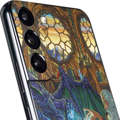 Ed Beard Jr. Dragon and Wizard Playing Chess Galaxy S22 Plus Skin