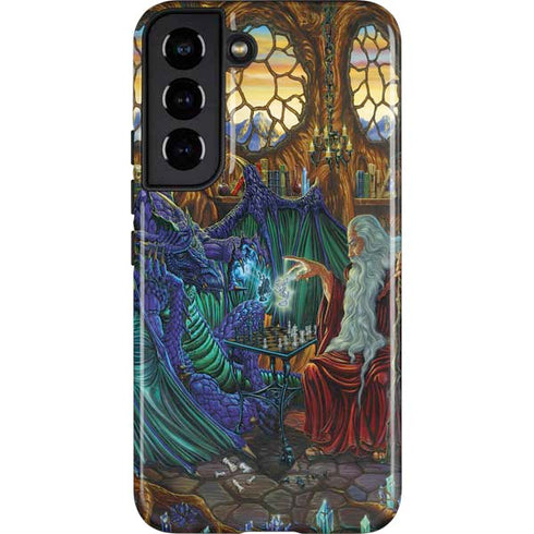 Ed Beard Jr. Dragon and Wizard Playing Chess Galaxy S22 Pro Case