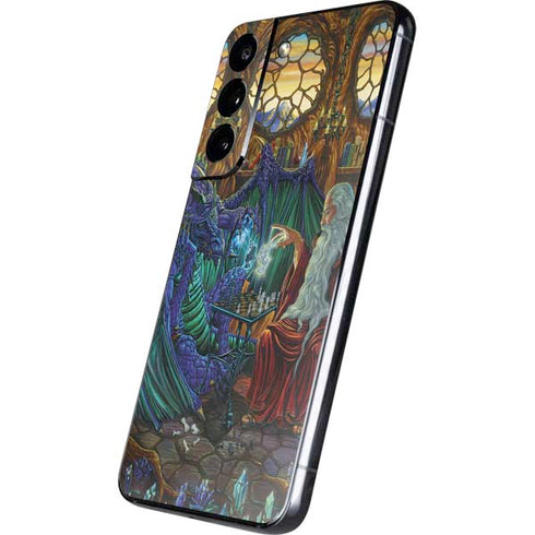 Ed Beard Jr. Dragon and Wizard Playing Chess Galaxy S22 Skin