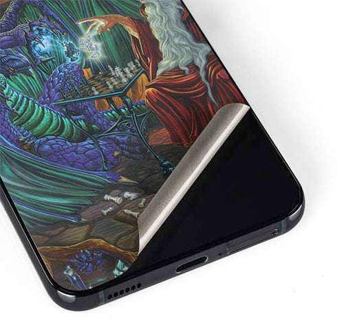 Ed Beard Jr. Dragon and Wizard Playing Chess Galaxy S22 Skin