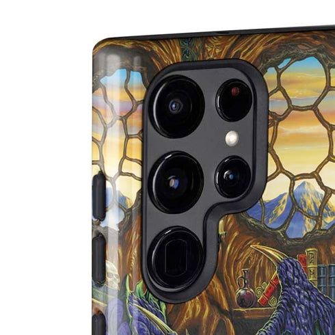 Ed Beard Jr. Dragon and Wizard Playing Chess Galaxy S22 Ultra Pro Case
