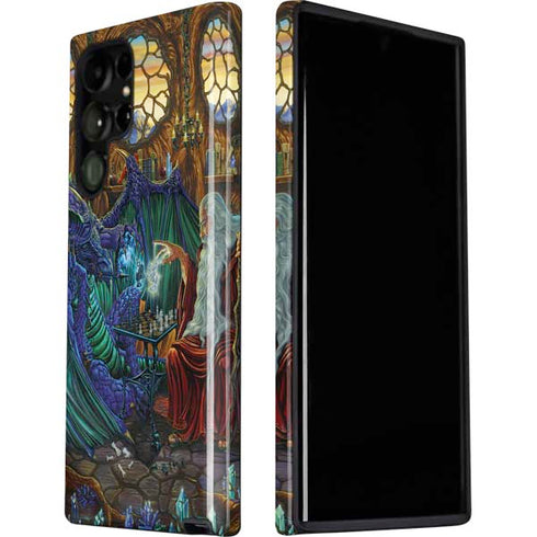 Ed Beard Jr. Dragon and Wizard Playing Chess Galaxy S22 Ultra Pro Case