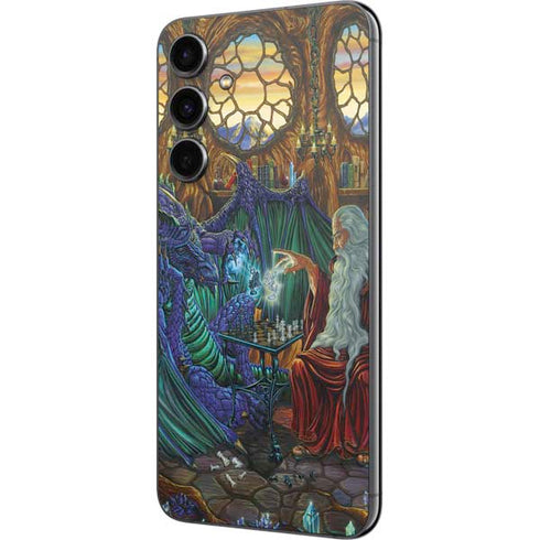 Dragon and Wizard Playing Chess by Ed Beard Jr Galaxy S23 FE Skin