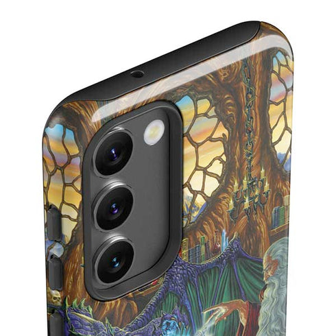 Ed Beard Jr. Dragon and Wizard Playing Chess Galaxy S23 Plus Pro Case