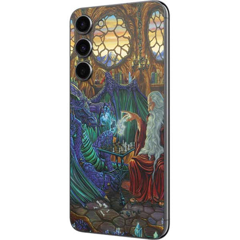 Ed Beard Jr. Dragon and Wizard Playing Chess Galaxy S23 Plus Skin