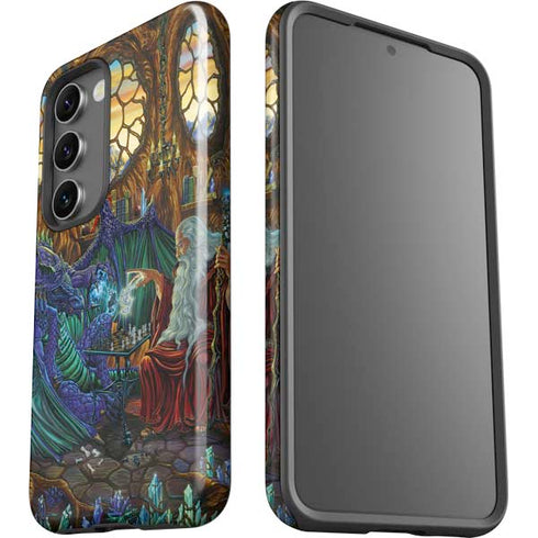 Ed Beard Jr. Dragon and Wizard Playing Chess Galaxy S23 Pro Case