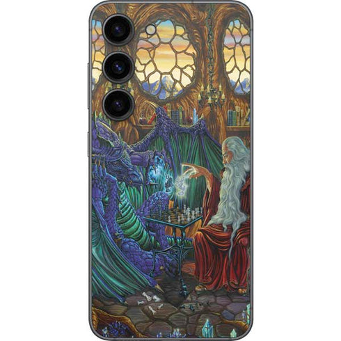 Ed Beard Jr. Dragon and Wizard Playing Chess Galaxy S23 Skin