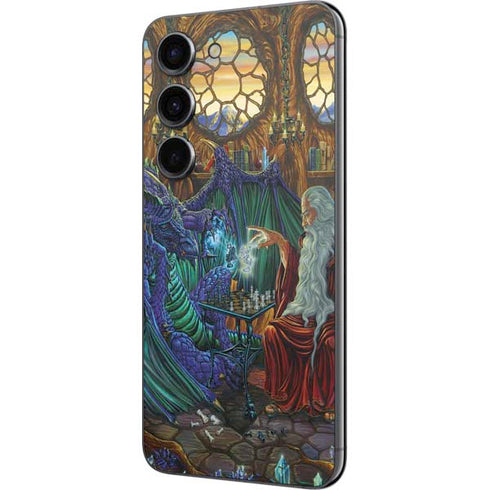 Ed Beard Jr. Dragon and Wizard Playing Chess Galaxy S23 Skin
