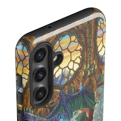 Dragon and Wizard Playing Chess by Ed Beard Jr Galaxy S24 Impact Case