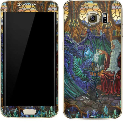 Ed Beard Jr. Dragon and Wizard Playing Chess Galaxy S7 Edge Skin