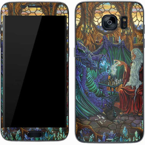 Ed Beard Jr. Dragon and Wizard Playing Chess Galaxy S7 Skin