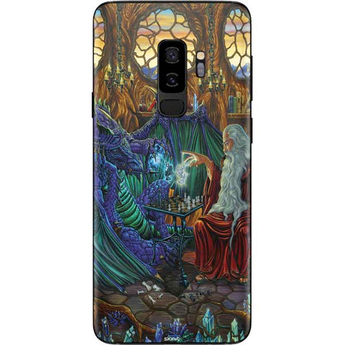 Ed Beard Jr. Dragon and Wizard Playing Chess Galaxy S9 Plus Skin