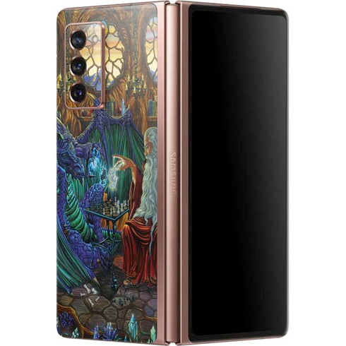 Ed Beard Jr. Dragon and Wizard Playing Chess Galaxy Z Fold2 5G Skin