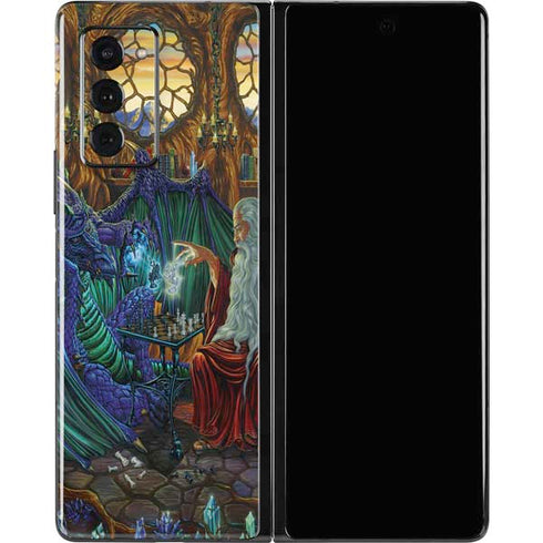 Ed Beard Jr. Dragon and Wizard Playing Chess Galaxy Z Fold2 5G Skin