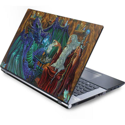 Ed Beard Jr. Dragon and Wizard Playing Chess Generic Laptop Skin