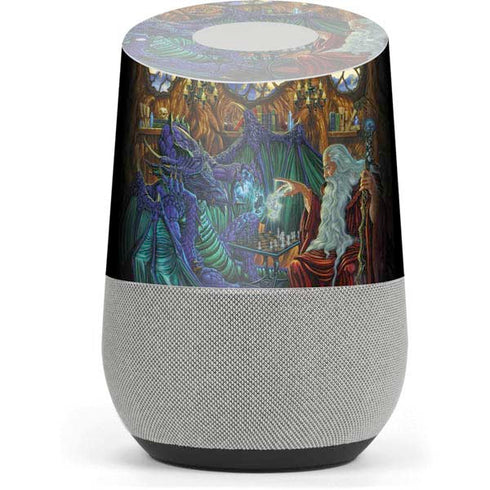 Ed Beard Jr. Dragon and Wizard Playing Chess Google Home Skin