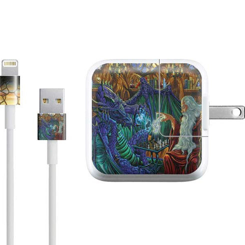 Ed Beard Jr. Dragon and Wizard Playing Chess iPad Charger (10W USB) Skin