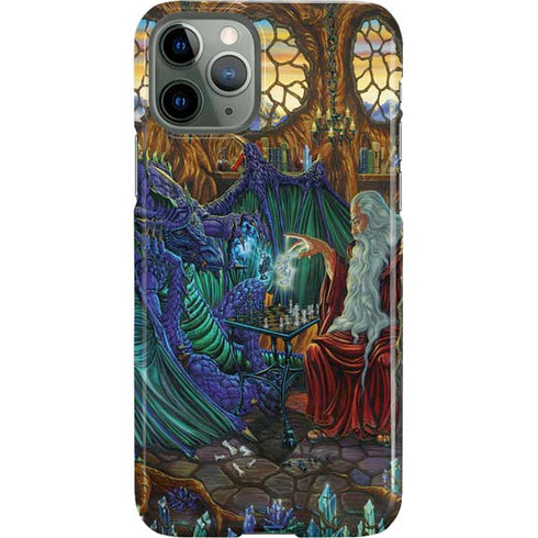 Ed Beard Jr. Dragon and Wizard Playing Chess iPhone 11 Pro Lite Case