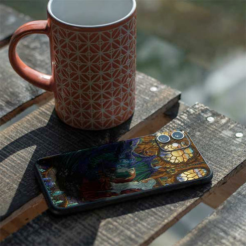 Ed Beard Jr. Dragon and Wizard Playing Chess iPhone 11 Skin
