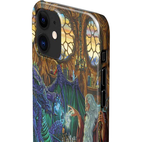 Ed Beard Jr. Dragon and Wizard Playing Chess iPhone 12 Mini Lite Case