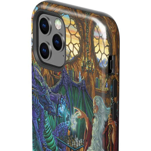 Ed Beard Jr. Dragon and Wizard Playing Chess iPhone 12 Pro Impact Case