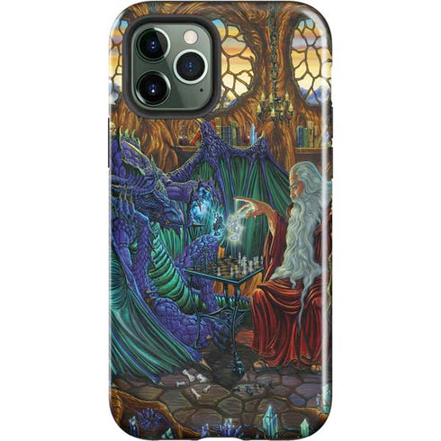 Ed Beard Jr. Dragon and Wizard Playing Chess iPhone 12 Pro Max Impact Case
