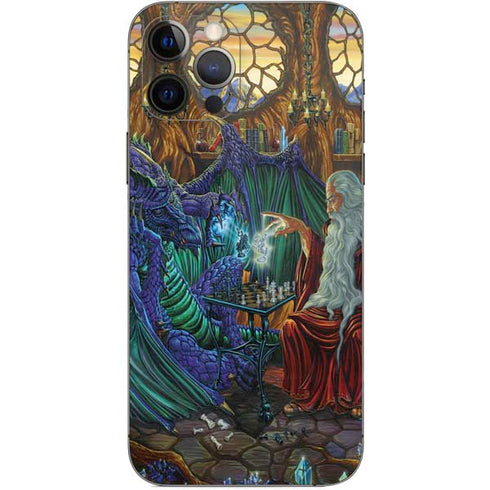 Ed Beard Jr. Dragon and Wizard Playing Chess iPhone 12 Pro Skin
